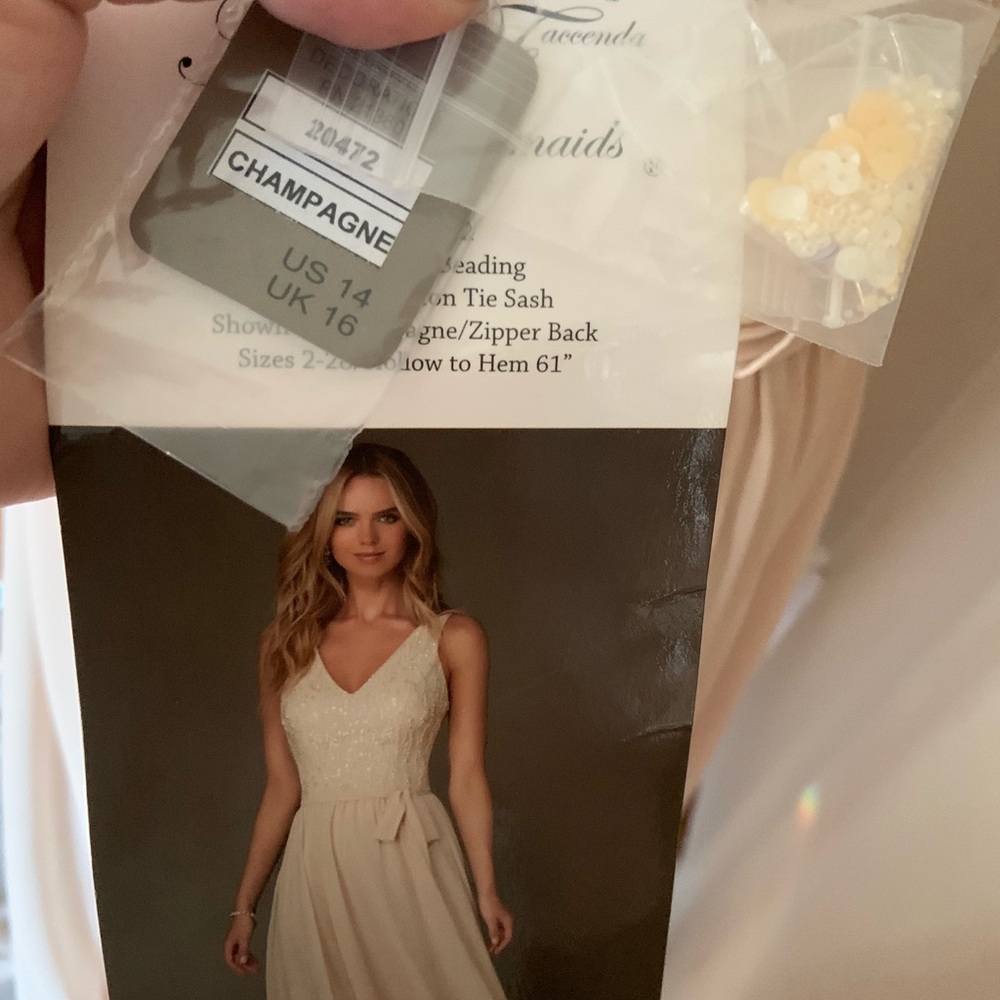 Mori Lee 20472 champagne size 14 - Picture 7 of 8